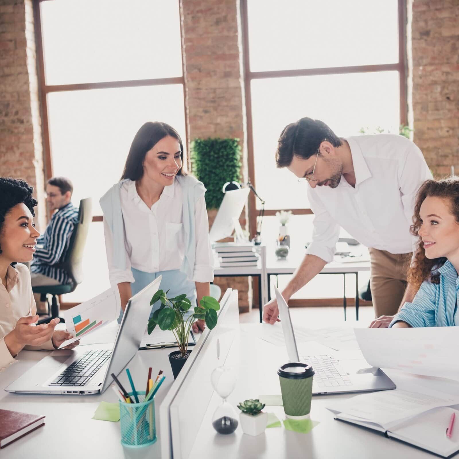 Photo,Portrait,Of,Workspace,Table,Teamwork,Startup,Partners,Young,People